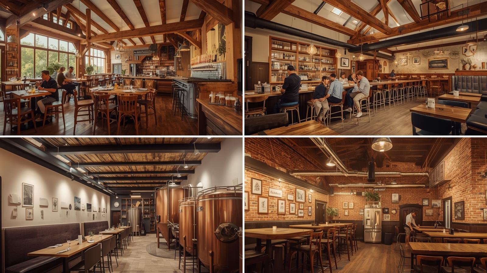 Collage of international breweries known for gluten-free and vegan beers.