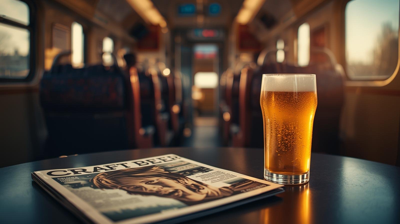 Traveling across the UK by train for craft beer tourism