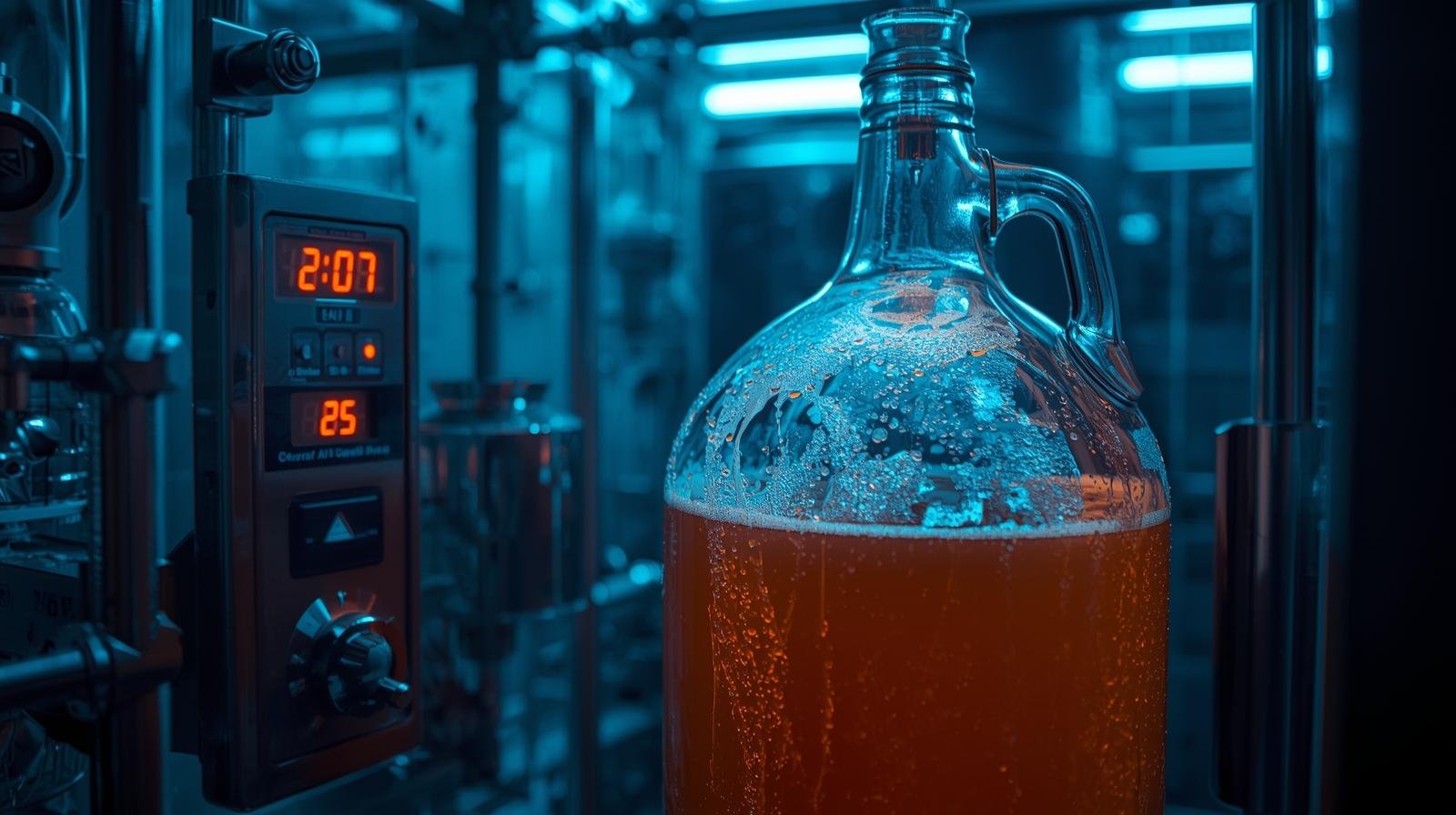 Controlled fermentation setup for brewing West Coast IPA.